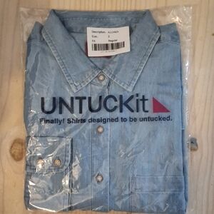 UNTUCKit WOMENs  SIZE 2 XS Denim Longsleeved